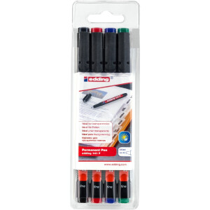 edding 4-141-4  141 F Permanenter Folienschreiber 4er-Set...