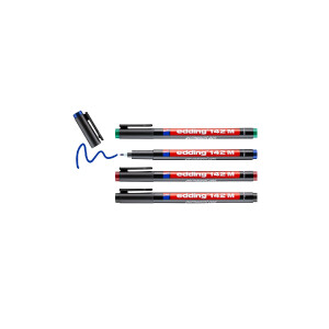 edding 4-142-4  142 M Permanenter Folienschreiber 4er-Set...