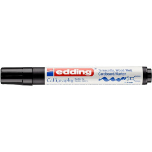 edding 4-1455001  1455 Kalligrafiemarker mit flexibler Spitze schwarz