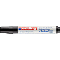 edding 4-1455001  1455 Kalligrafiemarker mit flexibler Spitze schwarz