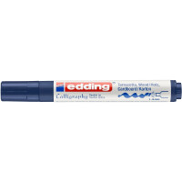 edding 4-1455017  1455 Kalligrafiemarker mit flexibler Spitze stahlblau