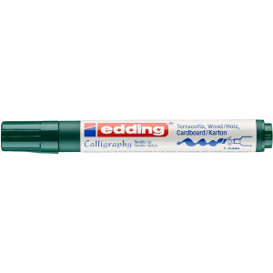 edding 4-1455025  1455 Kalligrafiemarker mit flexibler Spitze flaschengrün