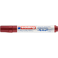 edding 4-1455046  1455 Kalligrafiemarker mit flexibler Spitze karmesin
