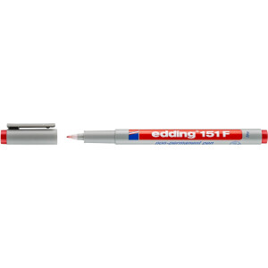 edding 4-151002  151 F Non-permanenter Folienschreiber rot