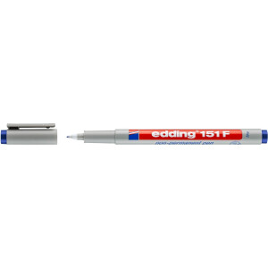 edding 4-151003  151 F Non-permanenter Folienschreiber blau