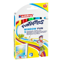 edding 4-16-5  16 FUNTASTICS WINDOW FUN Kinderfenstermaler 5er-Set sortiert