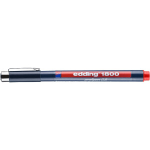 edding 4-180005002  1800 0,5 Präzisionsfeinschreiber rot