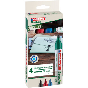 edding 4-21-4  21 EcoLine Permanentmarker 4er-Set sortiert