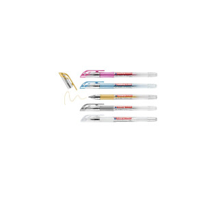 edding 4-2185-5  2185 Gelroller 5er-Set metallic-weiß