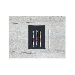 edding 4-2185-5  2185 Gelroller 5er-Set metallic-weiß