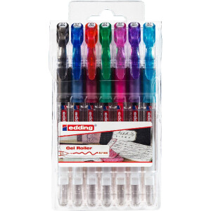 edding 4-2185-7099  2185 Gelroller 7er-Set sortiert basic