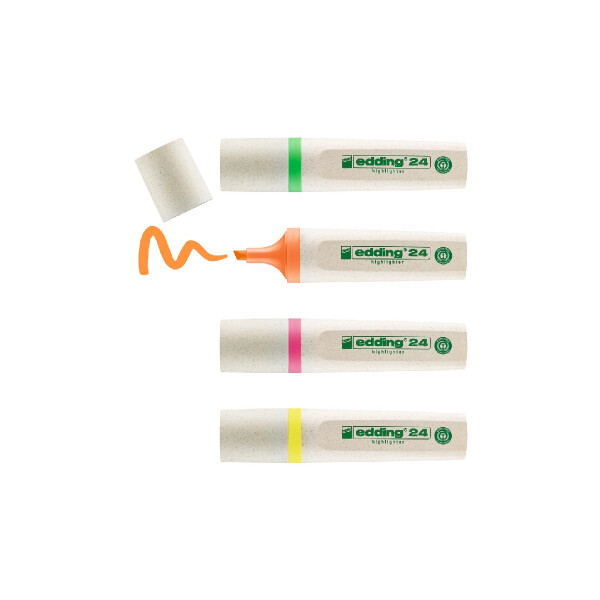 edding 4-24-4  24 EcoLine Textmarker 4er-Set sortiert