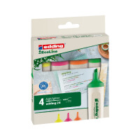 edding 4-24-4  24 EcoLine Textmarker 4er-Set sortiert