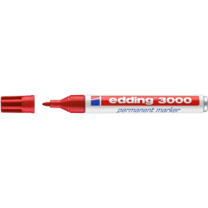 edding 4-3000002  3000 Permanentmarker rot