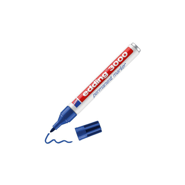 edding 4-3000003  3000 Permanentmarker blau