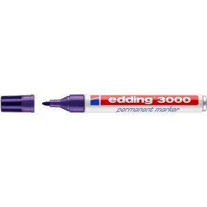 edding 4-3000008  3000 Permanentmarker violett