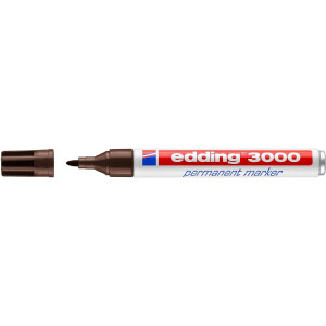 edding 4-3000018  3000 Permanentmarker dunkelbraun