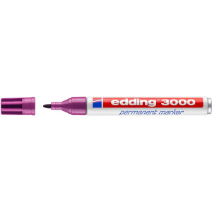edding 4-3000020  3000 Permanentmarker rotviolett