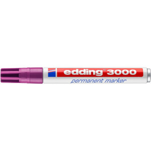 edding 4-3000020  3000 Permanentmarker rotviolett