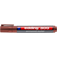 edding 4-300007  300 Permanentmarker braun