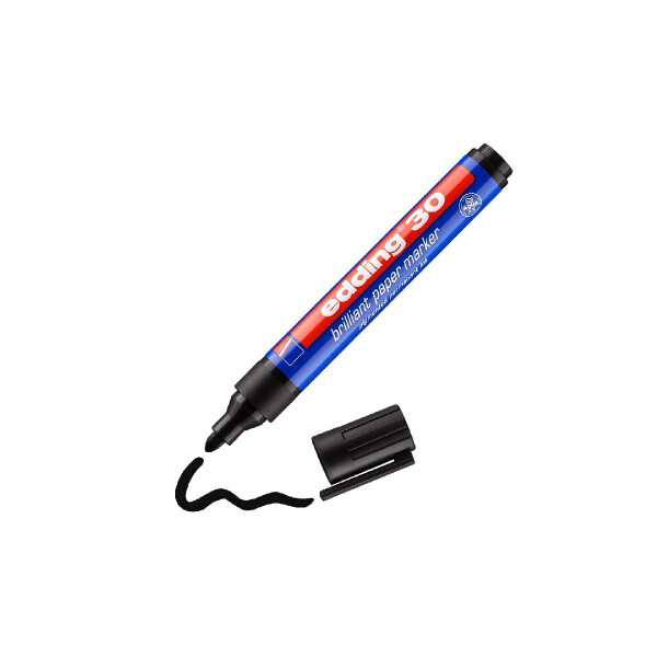 edding 4-30001  30 Brillant-Papiermarker schwarz