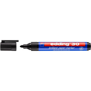 edding 4-30001  30 Brillant-Papiermarker schwarz
