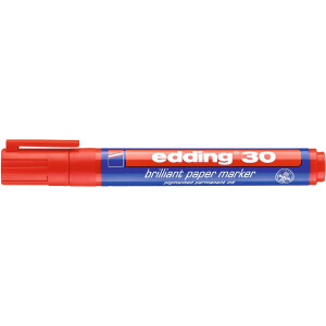 edding 4-30002  30 Brillant-Papiermarker rot