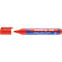 edding 4-30002  30 Brillant-Papiermarker rot