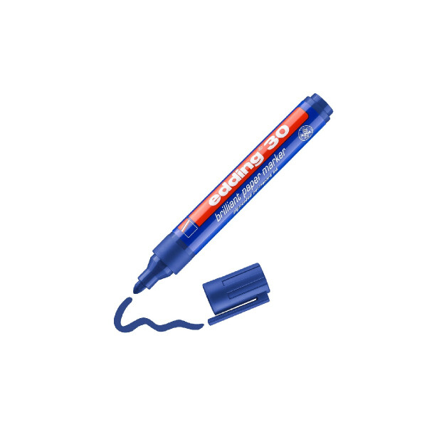 edding 4-30003  30 Brillant-Papiermarker blau
