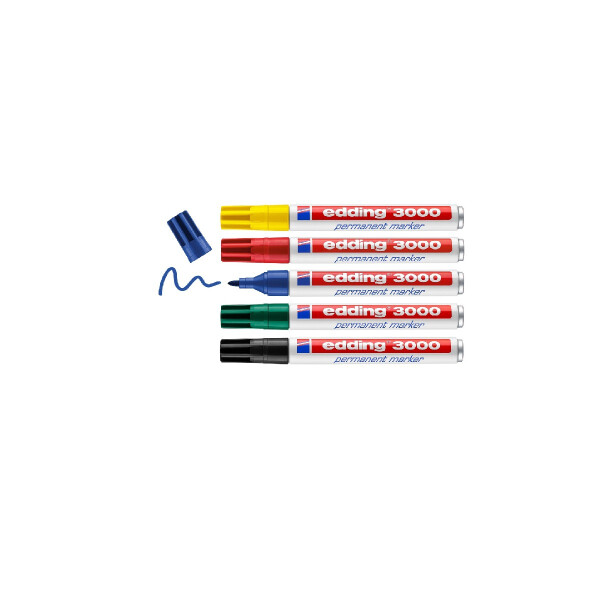 edding 4-3000-5  3000 Permanentmarker 5er-Set sortiert basic