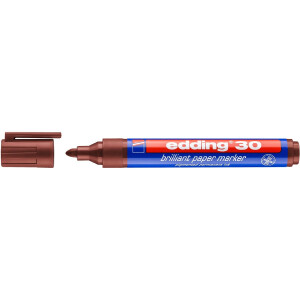 edding 4-30007  30 Brillant-Papiermarker braun