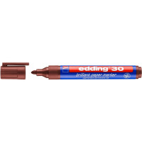 edding 4-30007  30 Brillant-Papiermarker braun