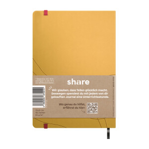 share Notizbuch A5 punktkariert gelb 4-0014005