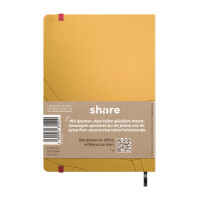 share Notizbuch A5 punktkariert gelb 4-0014005
