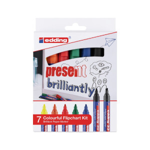 edding 4-3033-7  Colourful Flipchartset