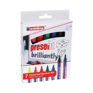 edding 4-3033-7  Colourful Flipchartset