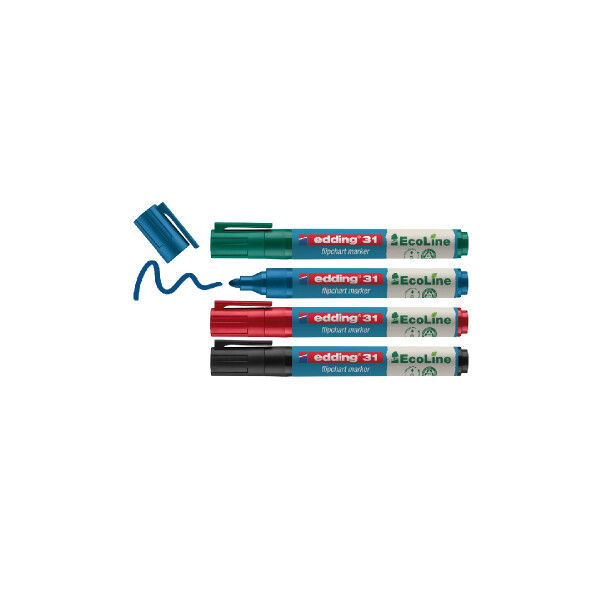 edding 4-31-4  31 EcoLine Flipchartmarker 4er-Set sortiert