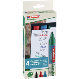 edding 4-31-4  31 EcoLine Flipchartmarker 4er-Set sortiert