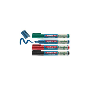 edding 4-32-4  32 EcoLine Flipchartmarker 4er-Set sortiert