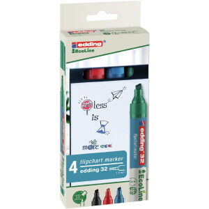 edding 4-32-4  32 EcoLine Flipchartmarker 4er-Set sortiert