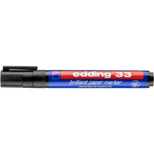 edding 4-33001  33 Brillant-Papiermarker schwarz