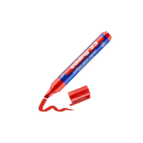 edding 4-33002  33 Brillant-Papiermarker rot