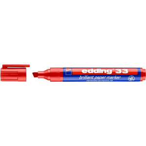 edding 4-33002  33 Brillant-Papiermarker rot