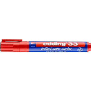 edding 4-33002  33 Brillant-Papiermarker rot