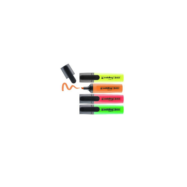edding 4-345-4  345 Textmarker 4er-Set sortiert