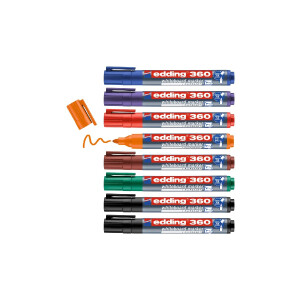 edding 4-360-8-S2999  360 Whiteboardmarker 8er-Set sortiert