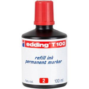 edding T 100 Nachfülltinte Permanentmarker rot...