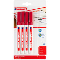 edding 4-400-4-1002  400 Permanentmarker 4er-Blister rot