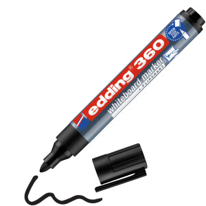 edding 360 Whiteboardmarker schwarz 4-360-1-1001