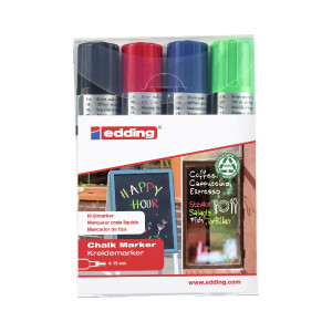 edding 4-4090-4999  4090 Kreidemarker 4er-Set sortiert